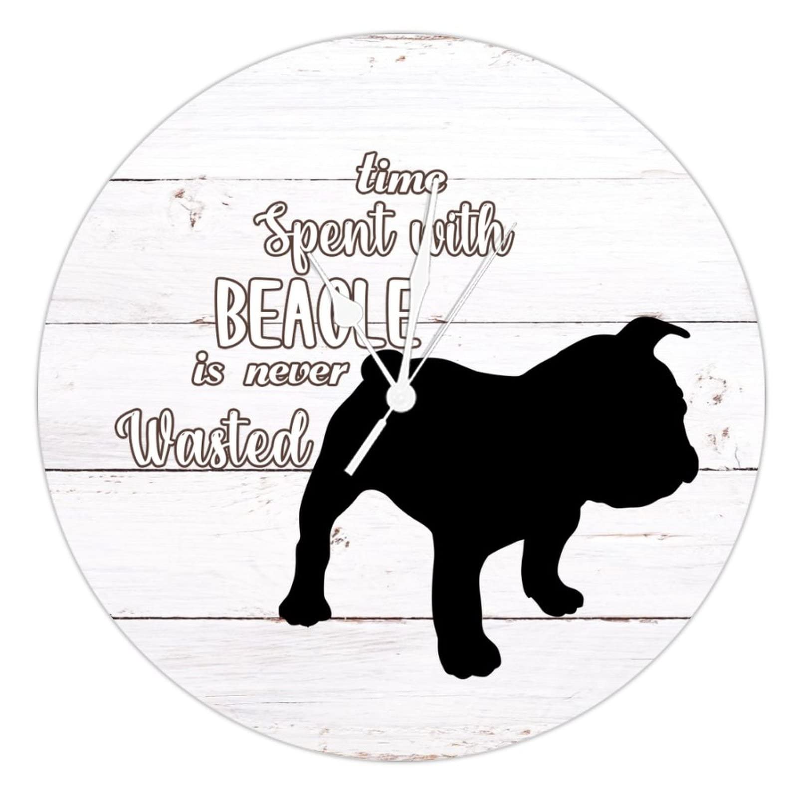 Horloge décorative Time Spent with Dog Is Never Wasted 38cm pour célébrer votre compagnon