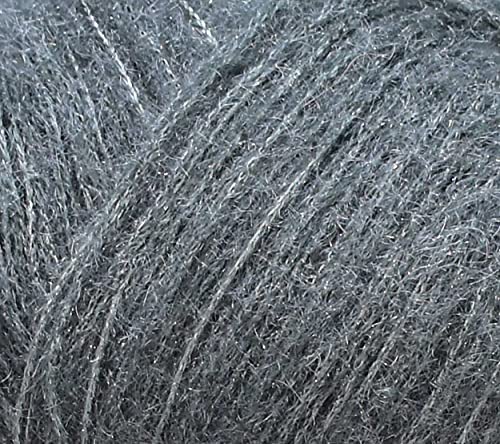 Image of M.G Knitting Wool Yarn, Soft Fancy Feather Wool Deep Steel 500 GMS Best Used with Knitting Needles, Soft Fancy Wool-XK Art-ACFJ