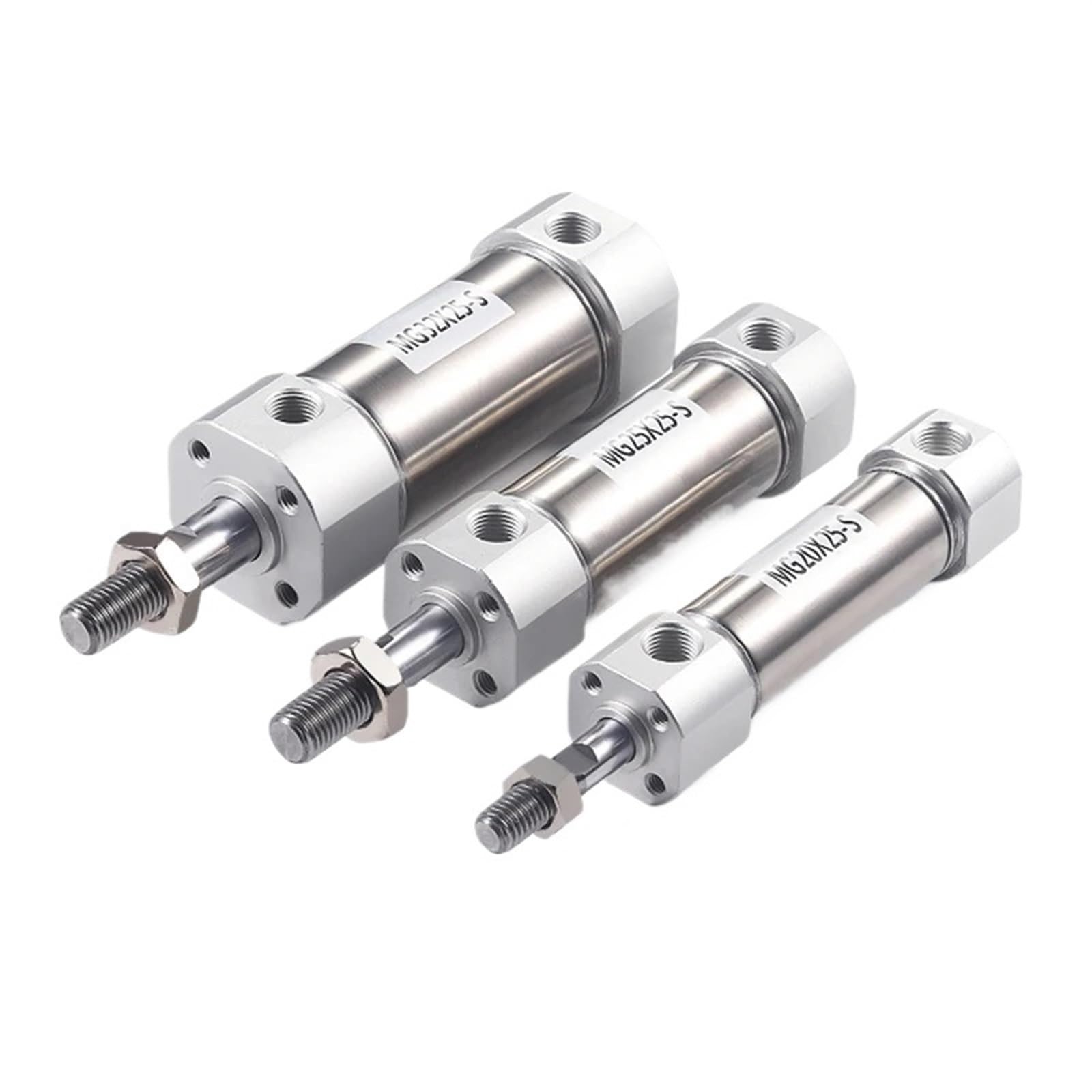 Vérin pneumatique miniature double effet course 25mm alésage 32mm pour automatisme