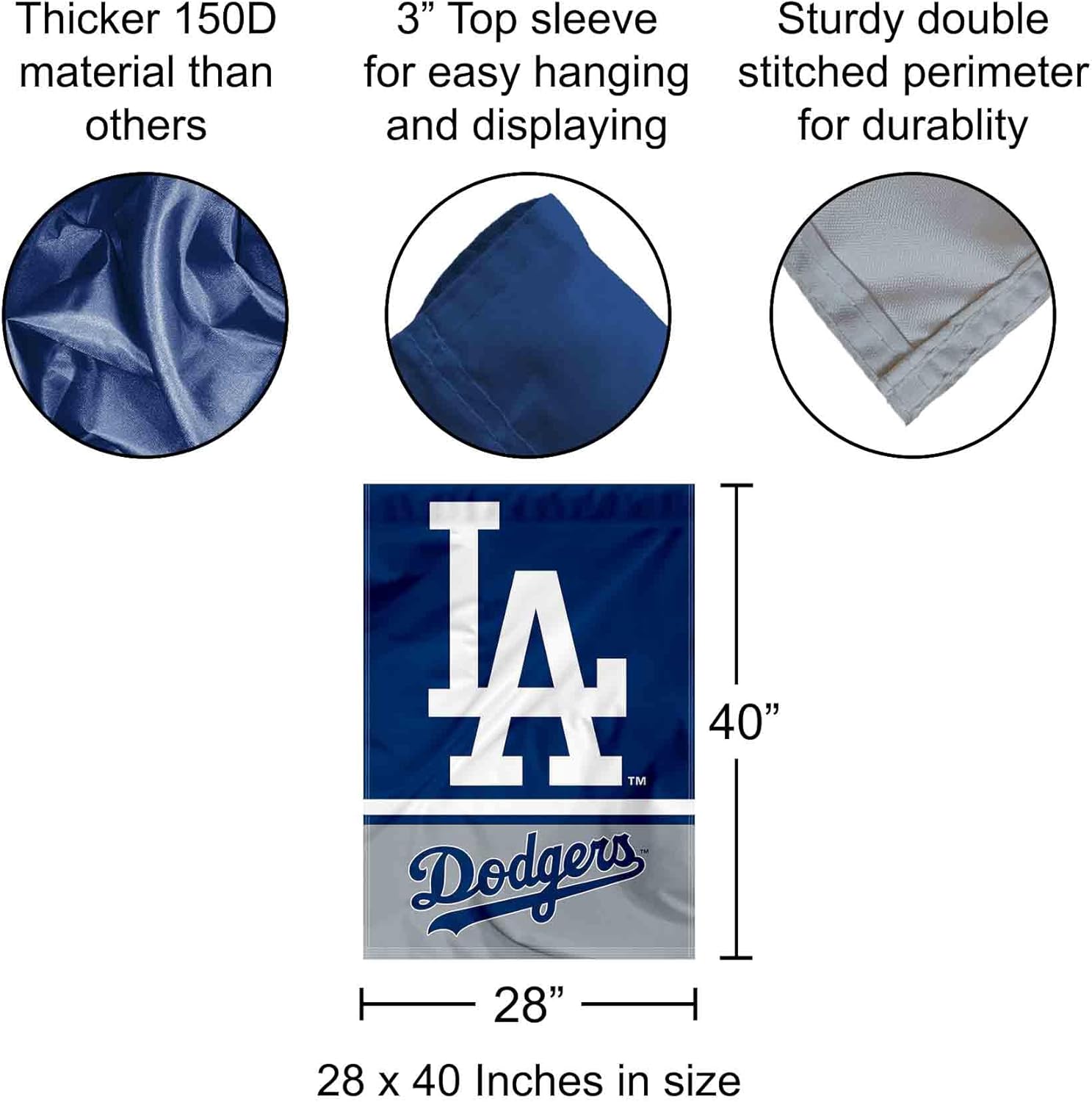 Los Angeles Dodgers Double Sided House Flag