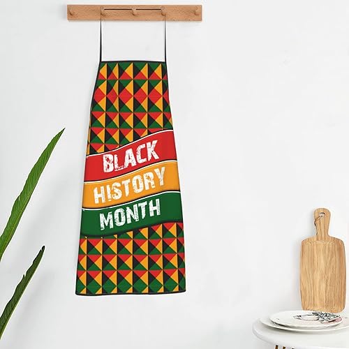 Miniatura 6 de Rqzwdq I Am Black History Month - Delantal ajustable para adultos, para cocinar, hornear
