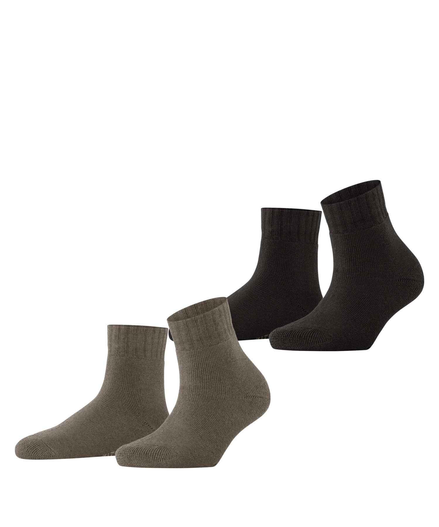 ESPRIT Damen Plush Socken einfarbig atmungsaktive nachhaltige biologische Baumwolle 2 Paar