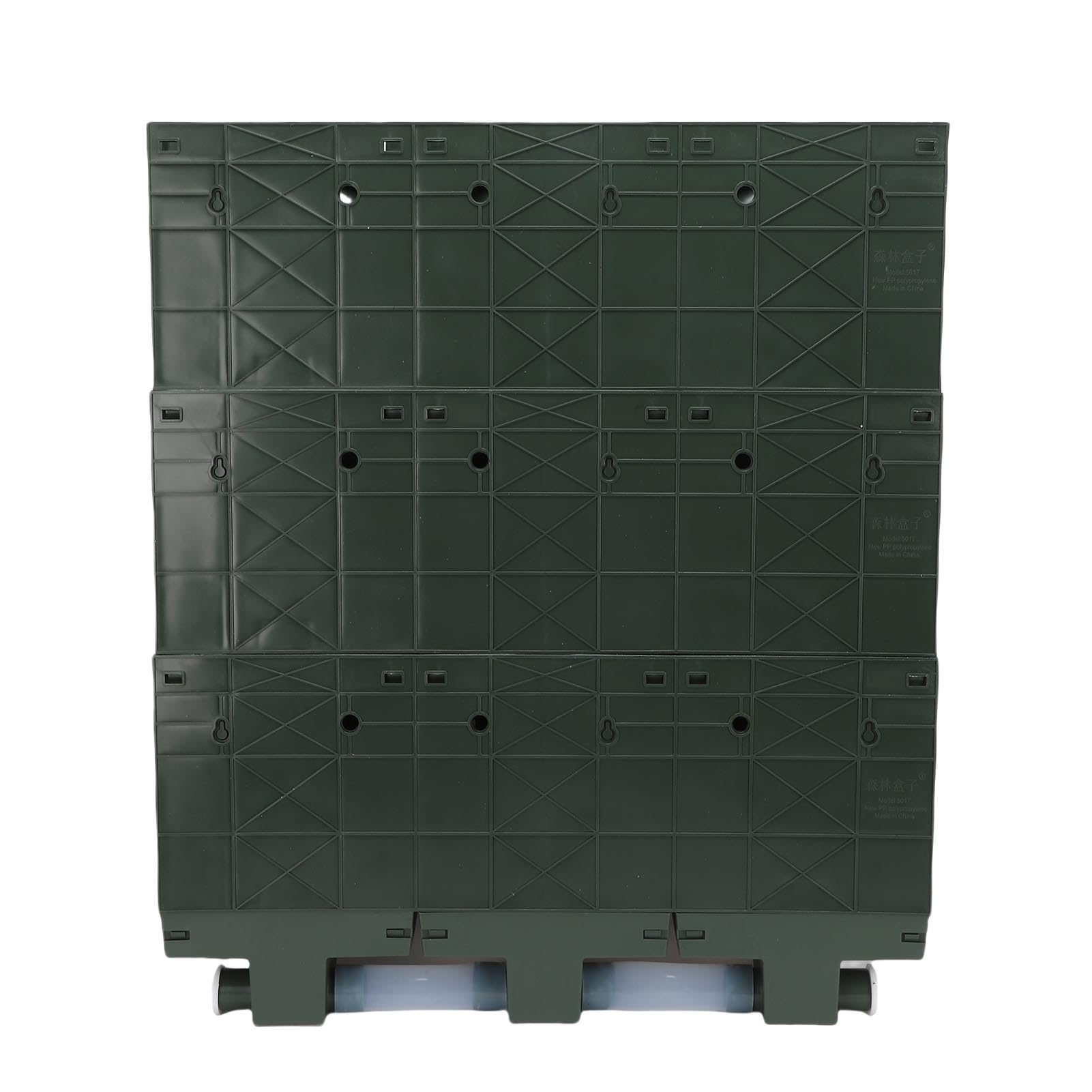 PUSOKEI Pionowe Donice ścienne z 9 Kieszeniami, Wiszący Organizer Roślin, | Wall Mounted Flower Pot Holder, PP Material, Drainage Holes, with Water Collection Trays for Vegetables Balcony Garden