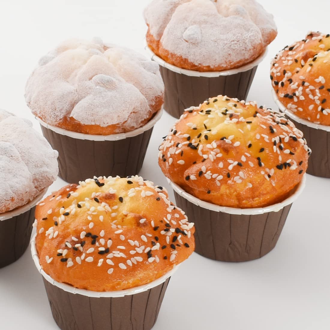 Falsa magdalena simulación espolvorear pastel de comida artificial juego mixto modelo de comida decoración de cocina 6 piezas conjunto B 4