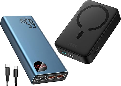 Miniatura 1 de Baseus 65W 20000mAh Laptop Power Bank &amp; Baseus 20000mAh 20W Magnetic Battery Pack
