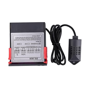 Digital Temperature Humidity Controller Thermostat Hygrometer 110V-240V for Home Greenhouse and Climate Control