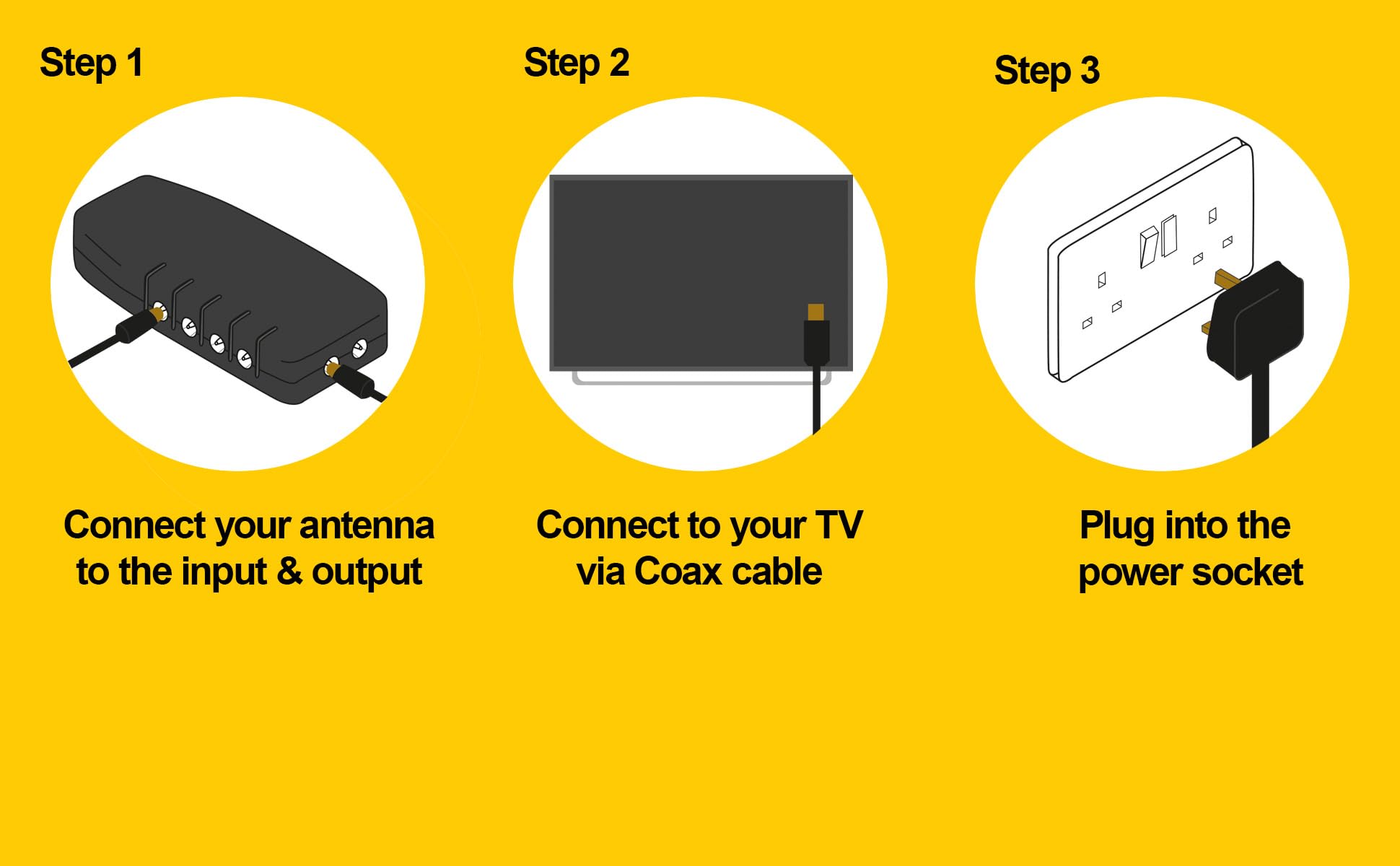 4 Way TV Aerial Signal Booster&Splitter Amplifier, Improves Picture Quality&Channel Reception, IR Bypass Compatible, Built-In 4G/5G LTE Filter, Freeview HD UHF Ch 21-60, 4K, FM&DAB — view 6
