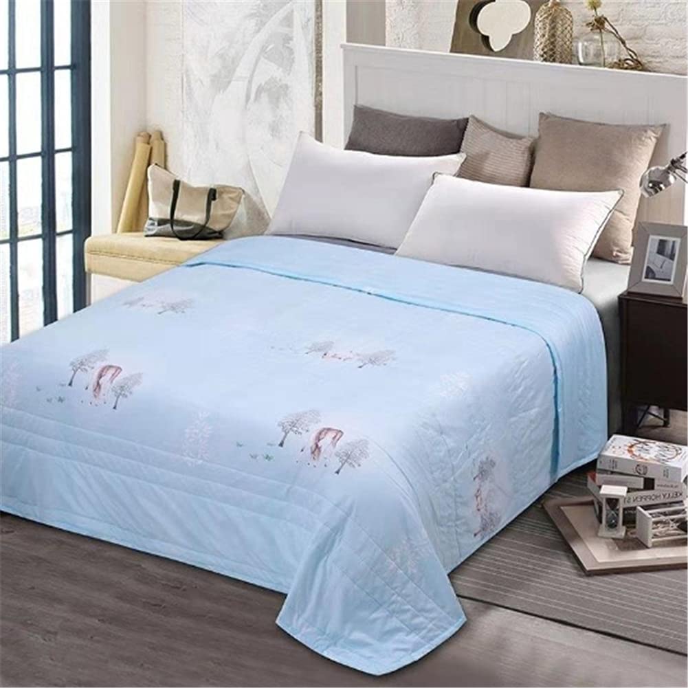 FANSU Bedspread Quilt Single Double Super King Bed Size, Quilted Bed Cover Sofa Blanket Throw Decorative Coverlet Modern Style Microfiber Comforter Bed Sheet (Forest Fawn,100x130cm)