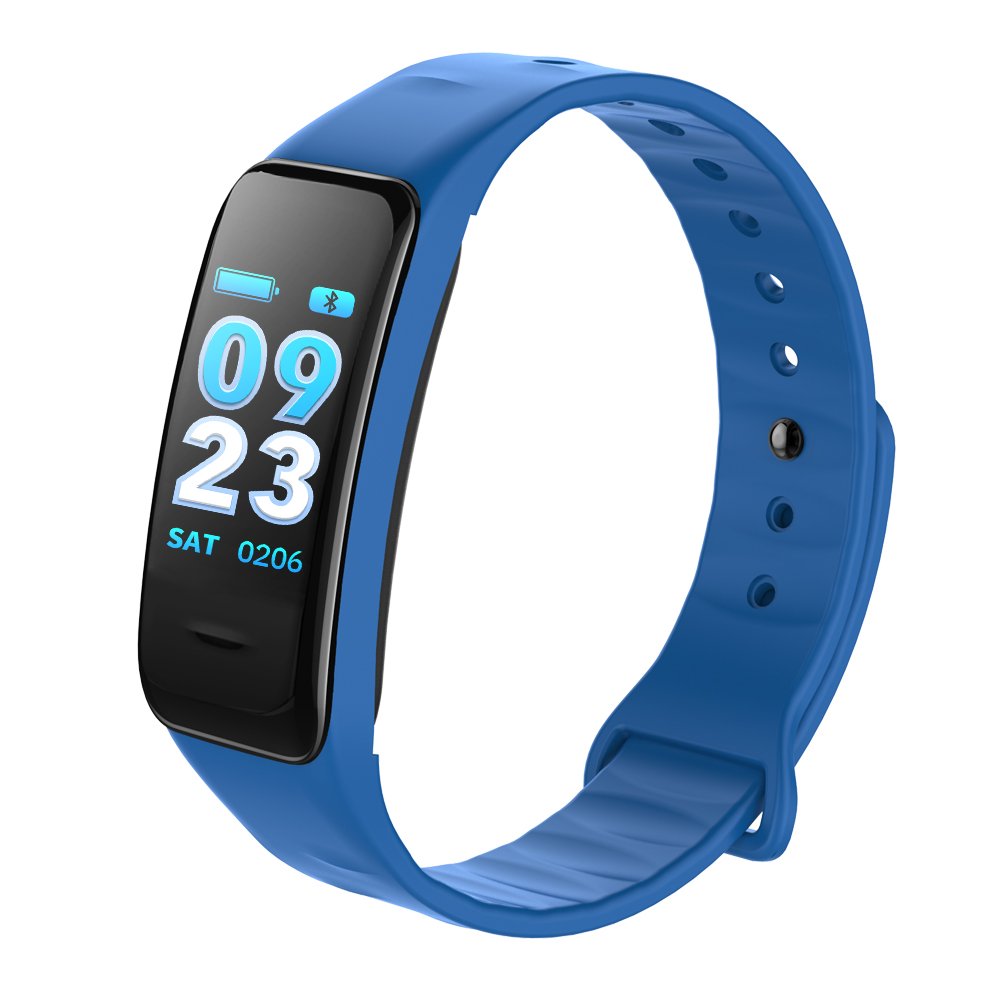 Atlanta Fitness Tracker z pulsometrem, GPS, pulsometrem, ciśnieniem krwi, tlenem, kolorowym wyświetlaczem, smartwatch, zegarek 9702 (niebieski)