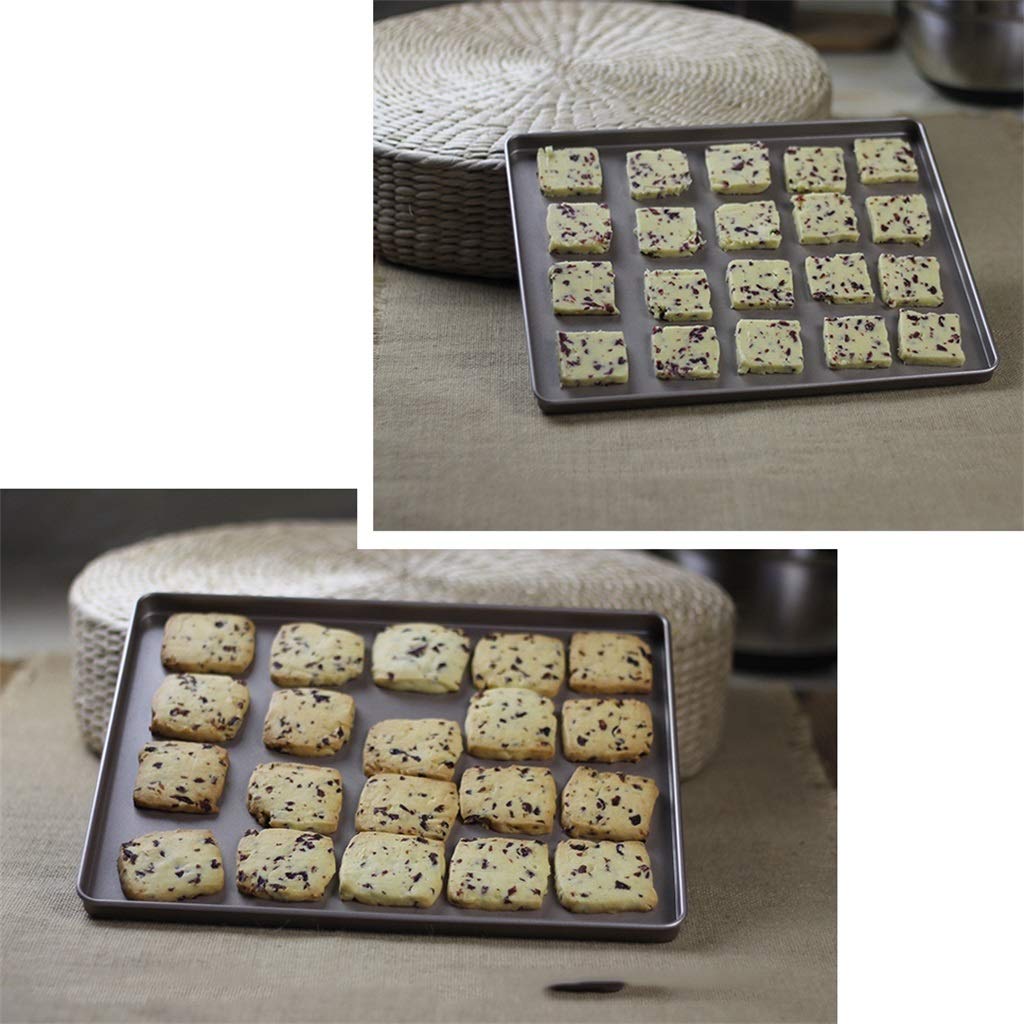 ZHANGXIAO Bandejas para Horno, Acero Carbono Antiadherente Horneando Molde De Pastel Mollete Pizza Galleta Rectángulo (Color : B)