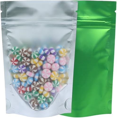 100 Bolsas de color mate de doble cara que se sostienen en posición vertical