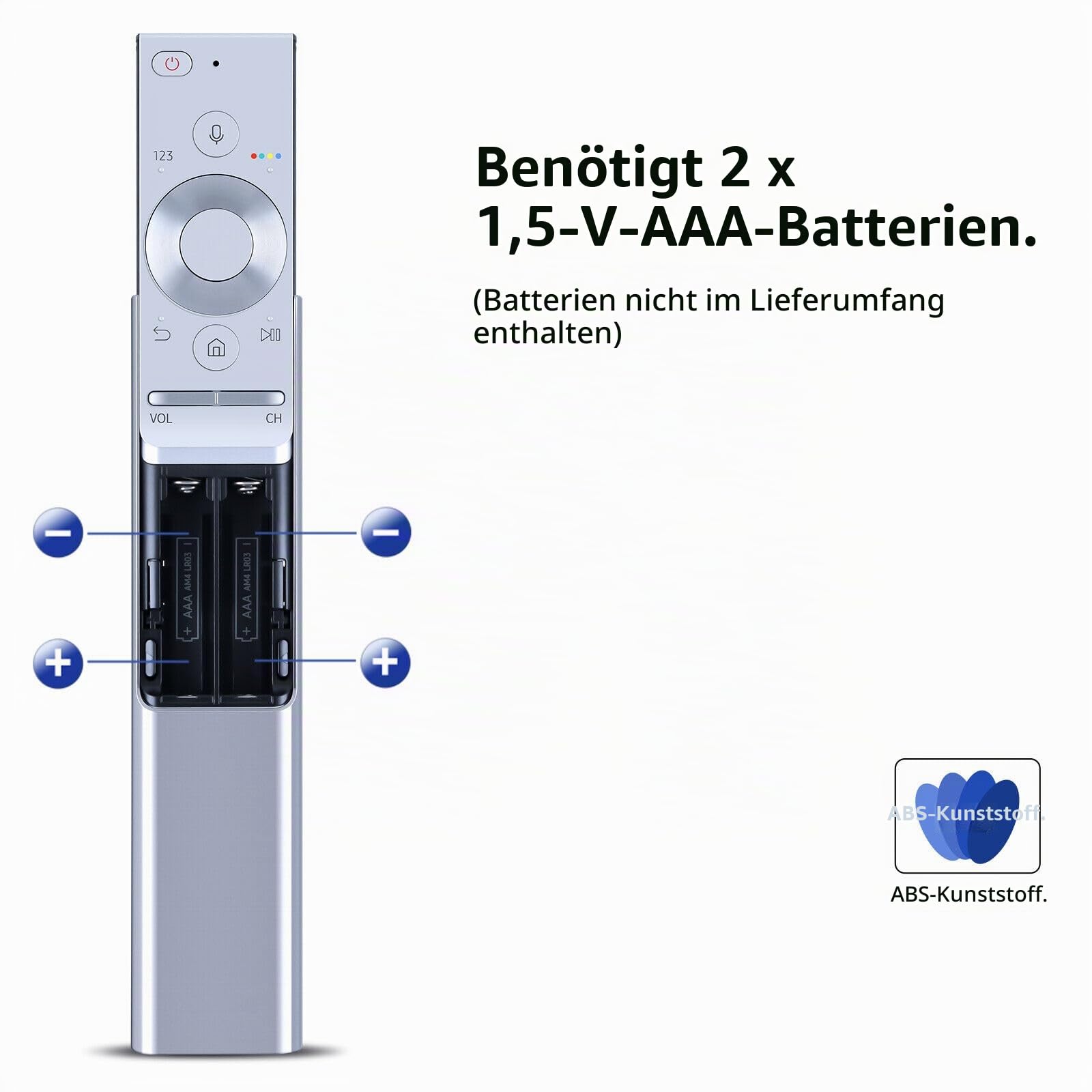 Voice BN59-01270A Ersatz Fernbedienung passend für Samsung 4K QLED TV BN5901270A