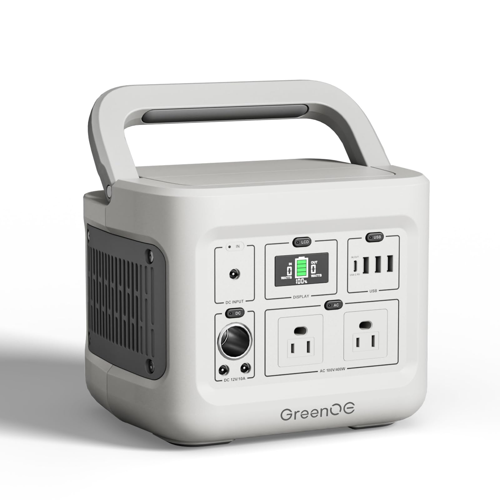 400W Portable Power Station 294Wh Solar Generator with USB-C PD Output Pure Sine Wave AC Outlet Backup Lithium