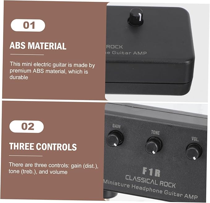 Amplificador Miniatura para Guitarra Eléctrica KESYOO Negro miniatura 3