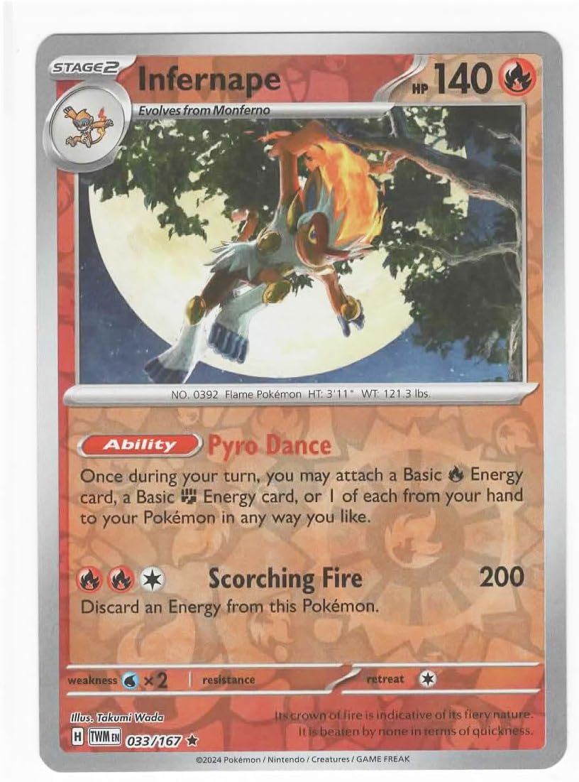 Pokemon Infernape 033/167 Twilight Masquerade Reverse