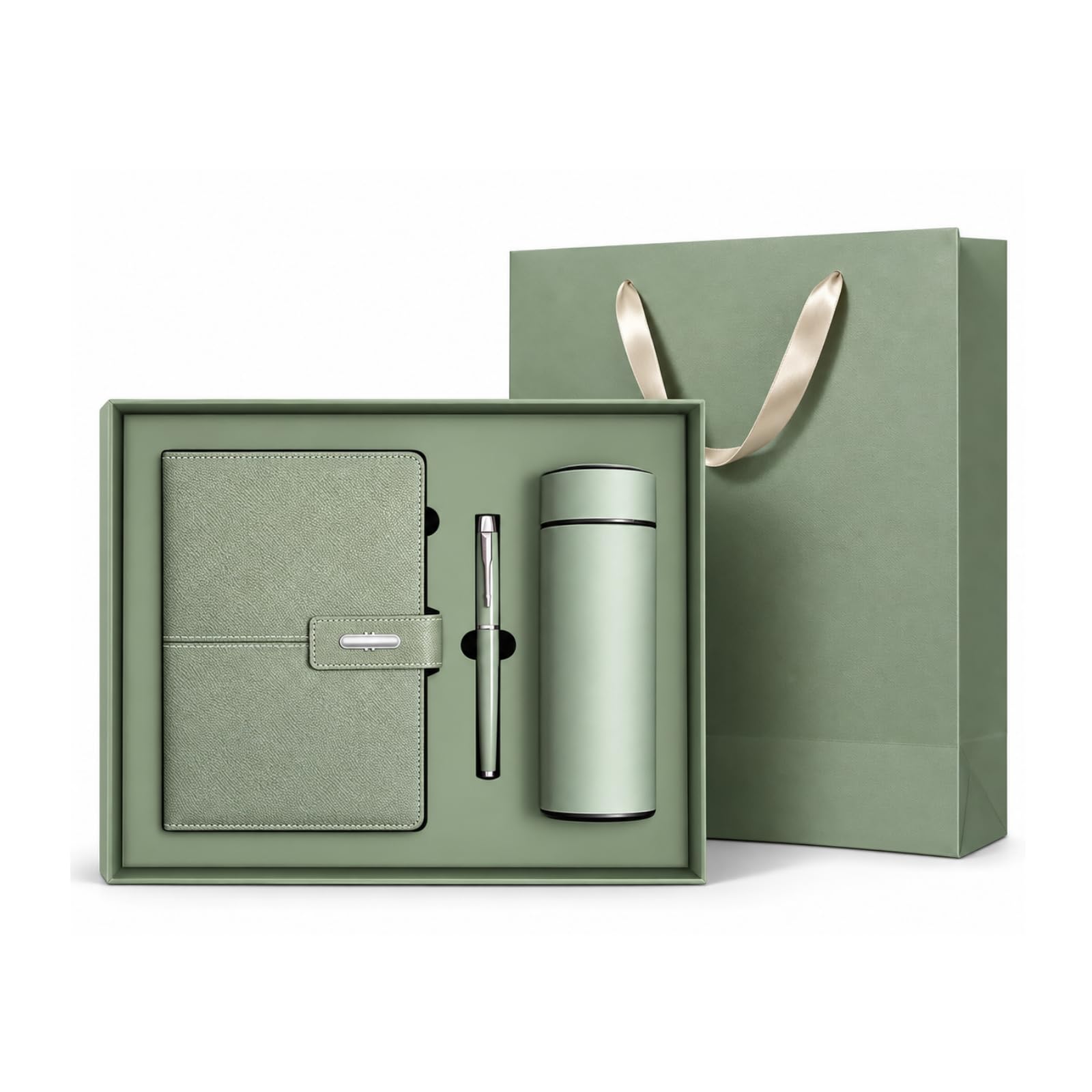 SIMDAO Notebook Gift Set with Pen and Insulated Water Bottle, A5 Notebook with Magnetic Closure, Premium Writing Set for Men Women, Business Gift Set with Gift Box and Bag, Gift for Men Colleagues