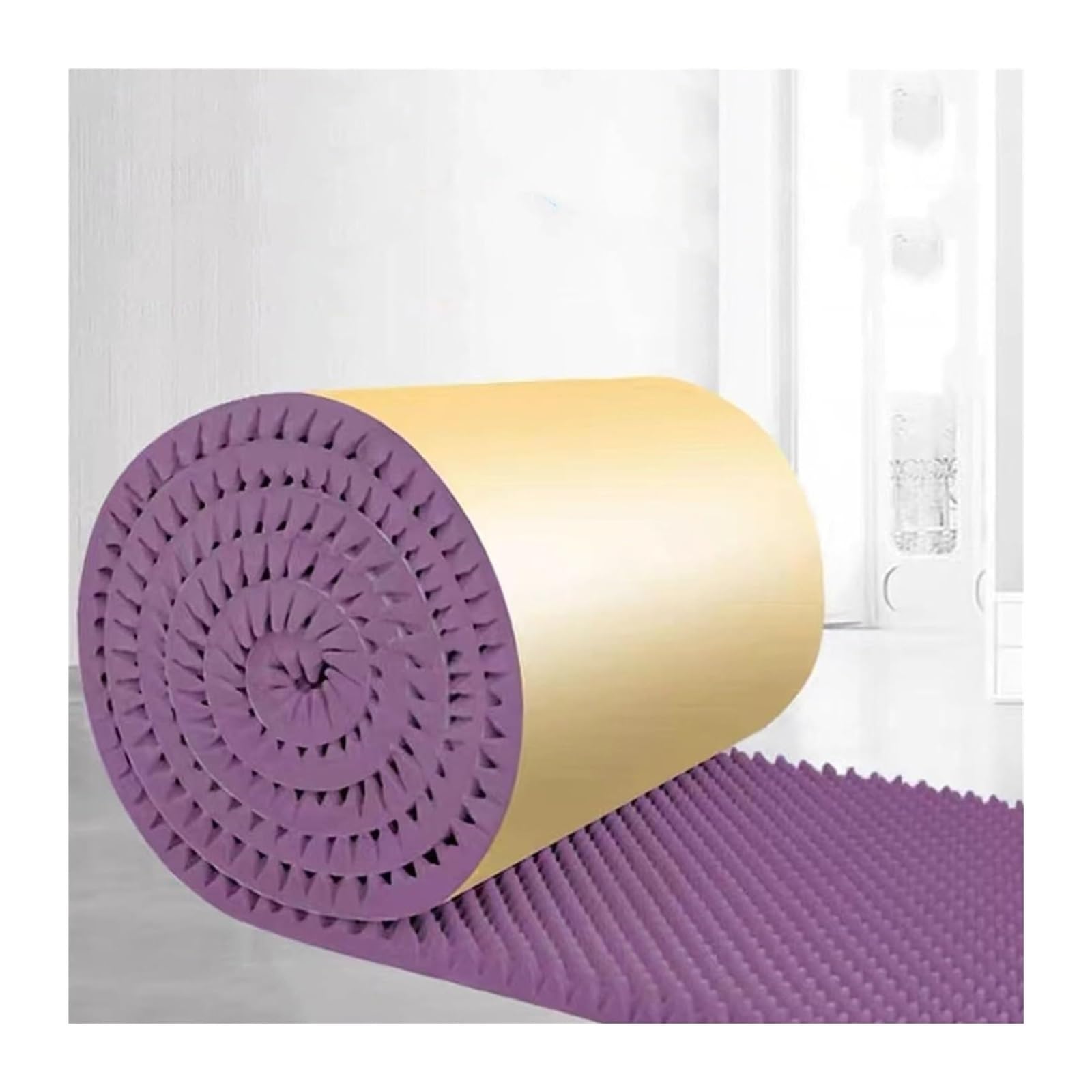 Pannello acustico in schiuma fonoassorbente fonoassorbente, spessore 5 cm, pannello acustico autoadesivo per studio, ufficio e casa, facile da tagliare (colore: viola, SI