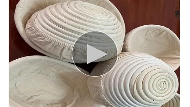 2-Pack 9 Inch Proofing Basket Liner Cloths - Cotton Flax Blend For Sourdough Bread - Reusable Baking Accessories