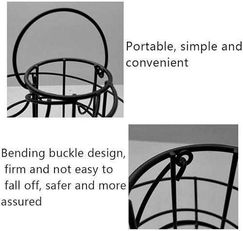 Miniatura 4 de Hovico Egg Skelter - Estante dispensador de huevos de metal con diseño en espiral, color negro