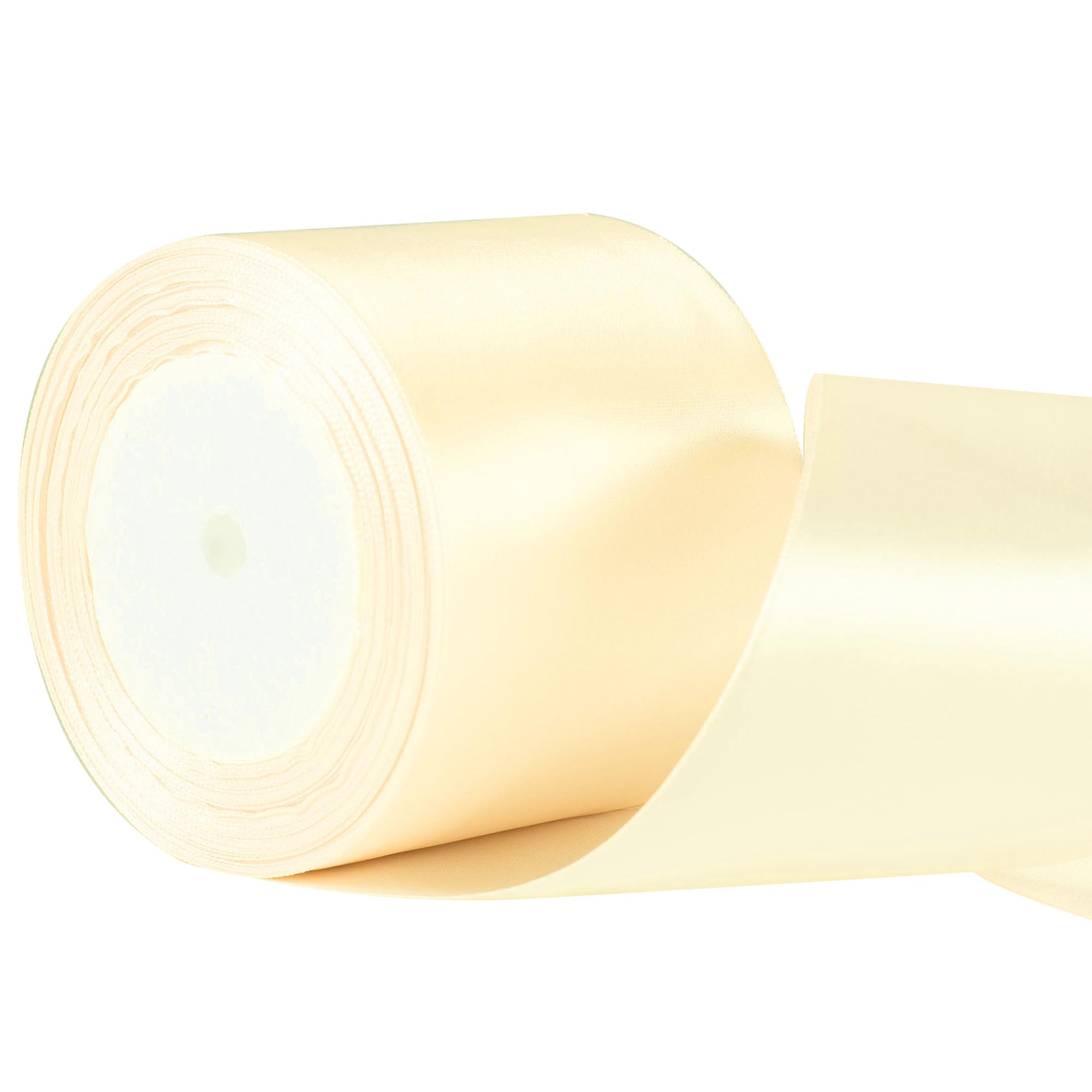 22m x 75mm Wide Ivory Ribbon Thick Off White Cream Wedding Car Ribbon
