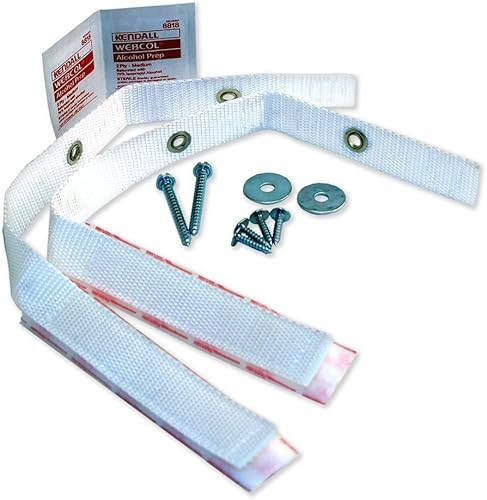 Quakehold! 4164 Juego de correas para muebles, color blanco, 4164