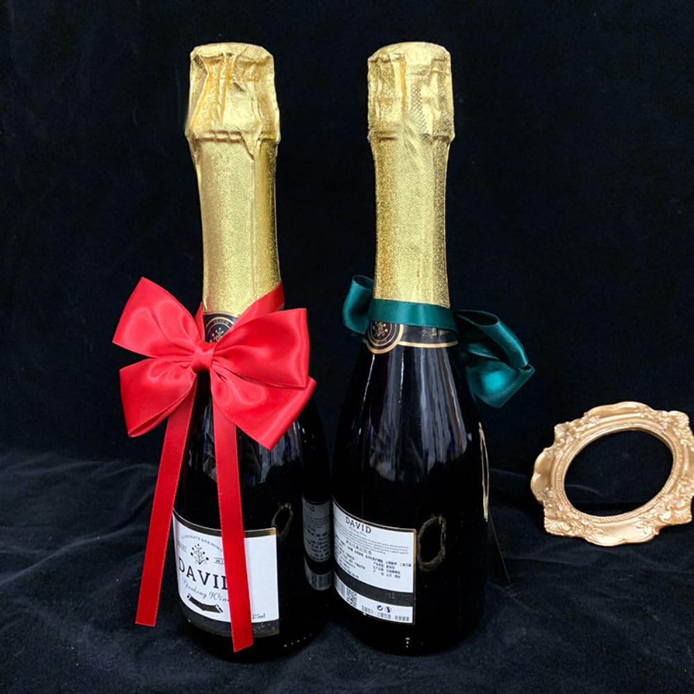 Wambere 100 Stück Geschenkschleife Fertigschleife Geschenk Schleife Geschenkbogen Geschenkverpackungsschleife,Dekorative Schleife für Weinflaschen,Geschenk Dekorative Schleife,für DIY Basteln,Rosa