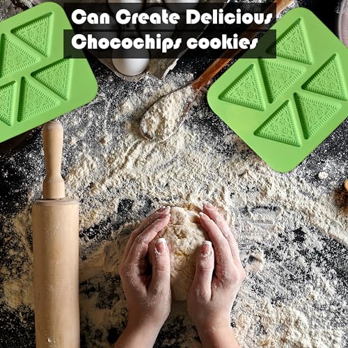 Image of MoldBerry Cookies Mould Triangle Shape Chocolate Mould for Chocolate Making Silicone Mould for Handmade Gifts Soaps Cookies Chocolates Resin Arts (Pack of 1)