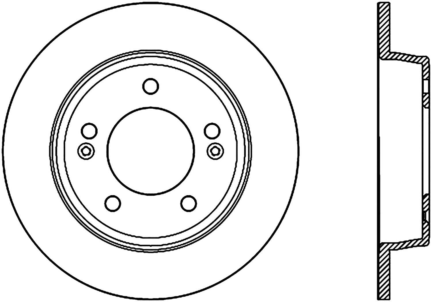 Centric 121.51043 C-Tek Automotive Replacement Rear Brake Rotor Fits Select Hyundai, Kia