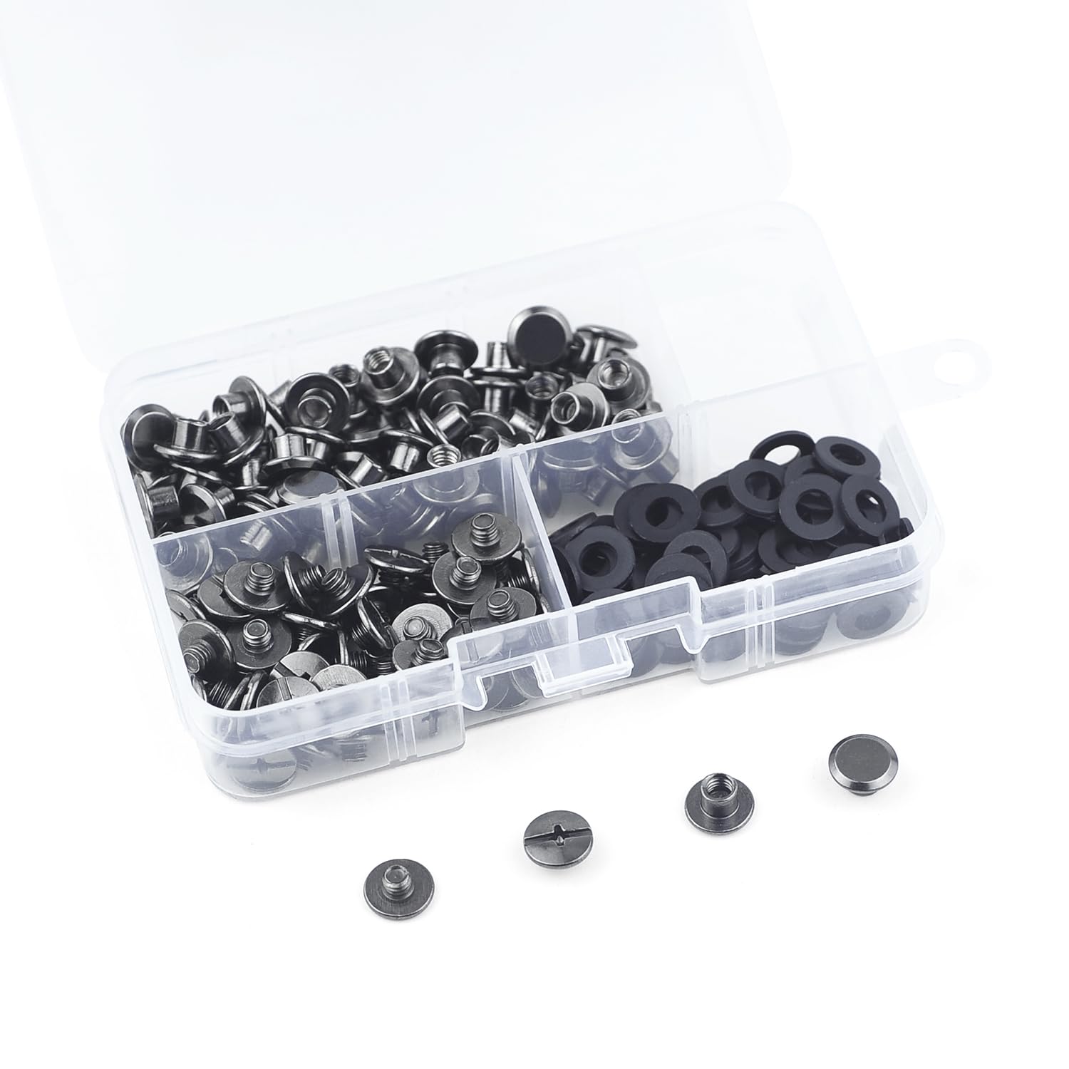 130 sets klinknagels, M5 x 4/5/6/8/10/12 mm, Chicago-schroeven