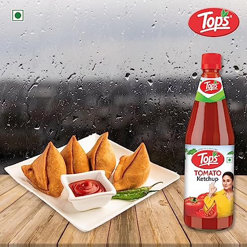 Image of TOPS Tomato Ketchup - 500 gm Glass Bottle |Made with the goodness of juicy hand-picked tomatoes|No Added Colour & Flavour.