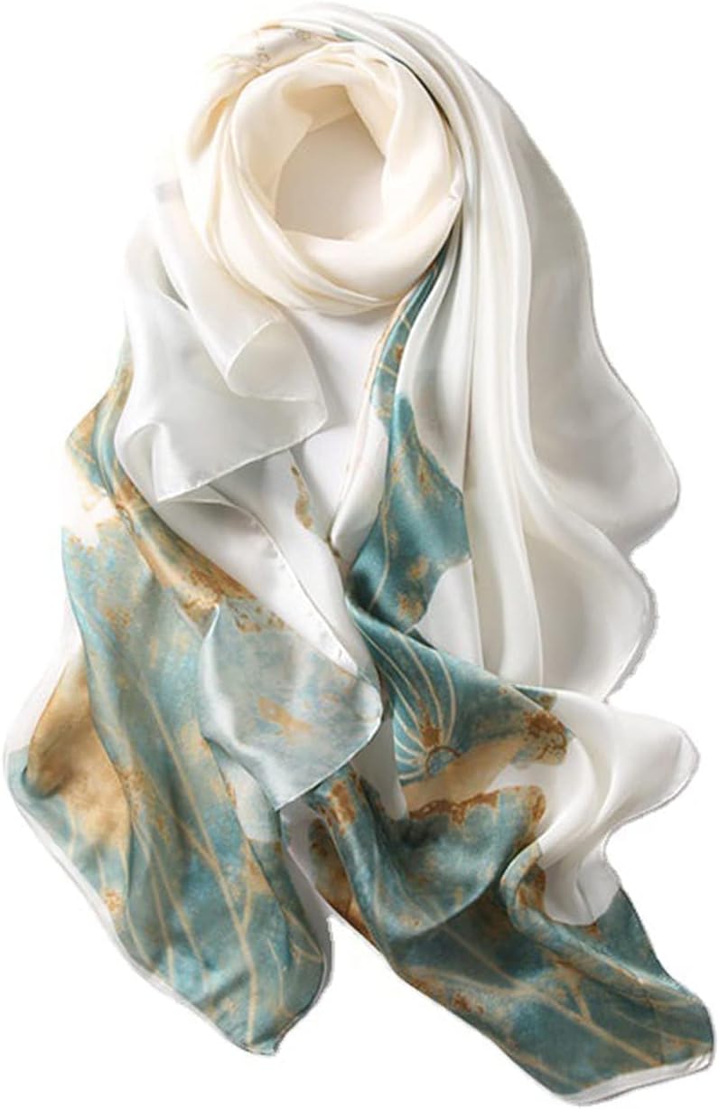Women Silk Scarf, Fashion Scarves Scarf Silk Feeling Scarves Long Lightweight Sunscreen Shawls for Women Long Bandana Shawls and Wraps