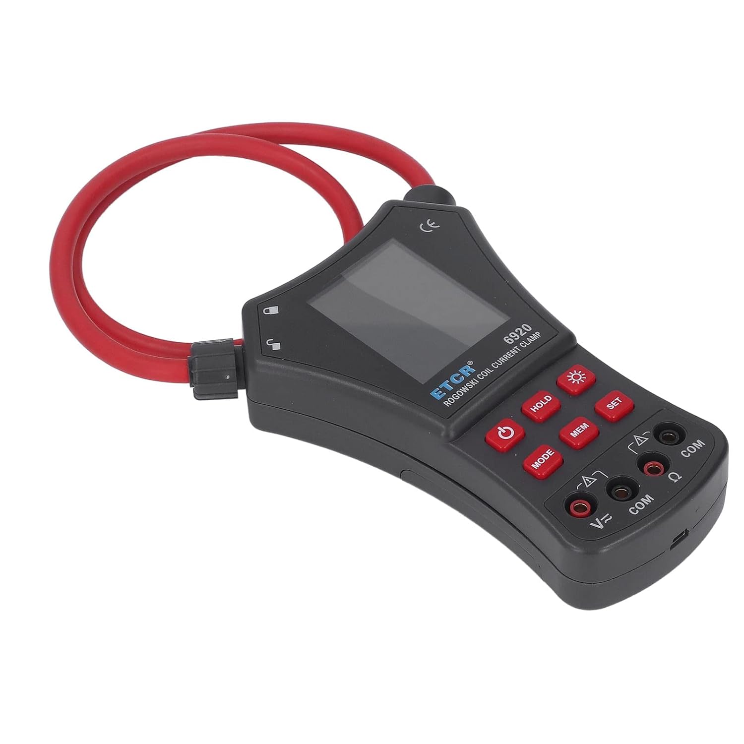 Flexible current clamp meter, noncontact measurement, handheld clamp