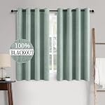 MIULEE 100% Blackout Linen Curtains for Bedroom Thermal Insulated Grommet Room Darkening Curtains & Drapes for Living Room, Ivory, 52W x 90L inch (2 Panels)