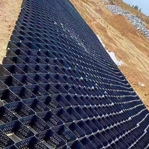 Rejilla de 5 cm para calzadas, estabilizador de grava de 1 a 10 m, rejilla de suelo resistente para estacionamiento de camiones ligeros, control de erosión del suelo, refuerzo del paisaje