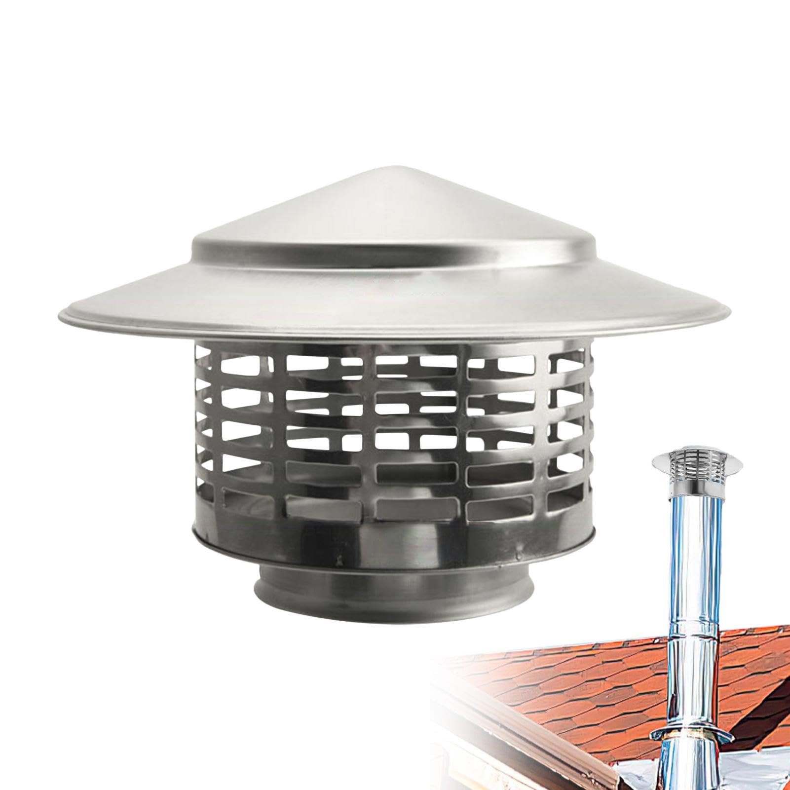 Comignoli - Cappucci Antipioggia Tetto Rotondo, Mobili Da Soffitto Per Una Migliore Ventilazione | Parti Di Ricambio Del Coperchio Del Condotto Di Scarico 'aria Del Coperchio Dello Sfiato HVAC In