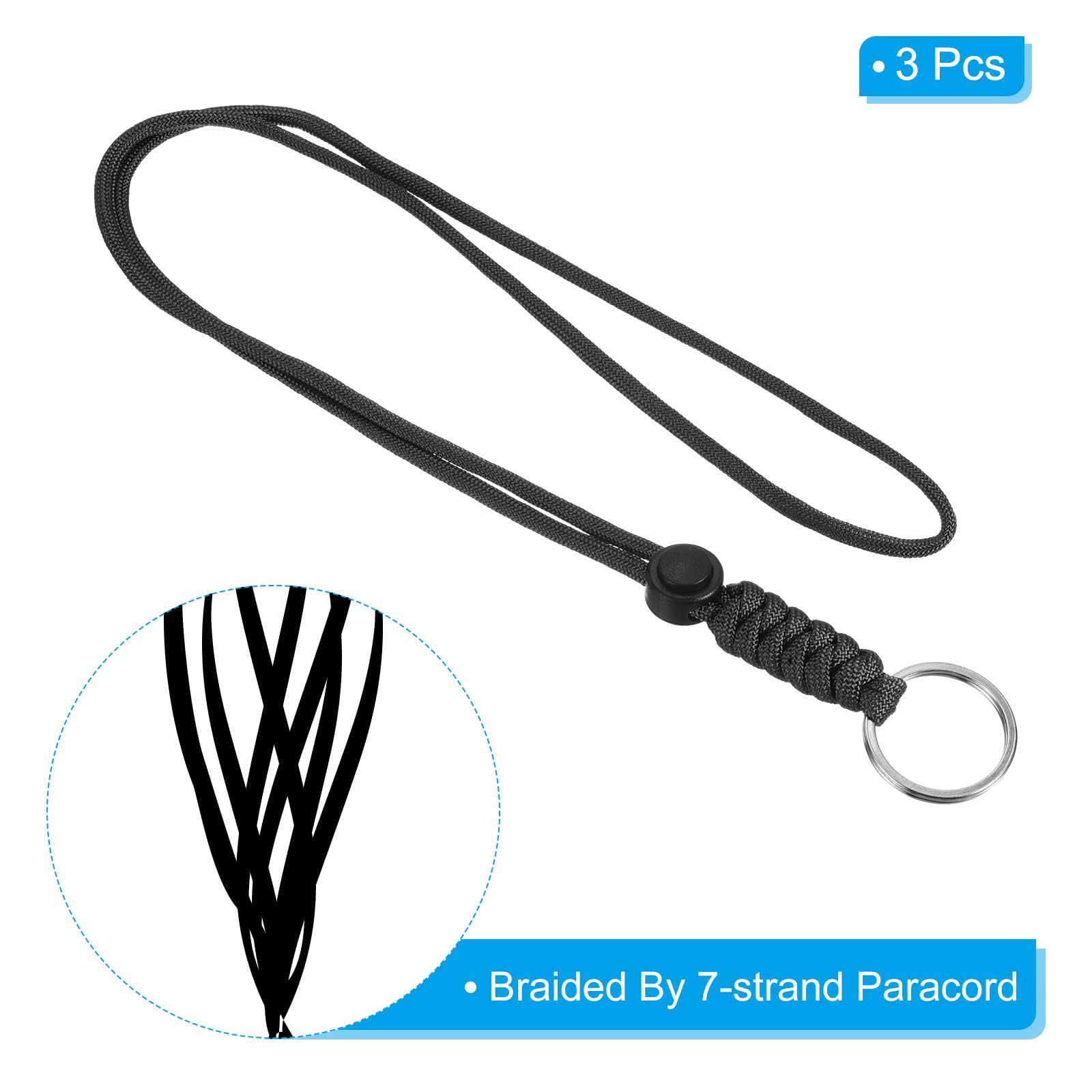 TOP-VIGOR 3Pcs Paracord Lanyard with Keyrings - Image 3