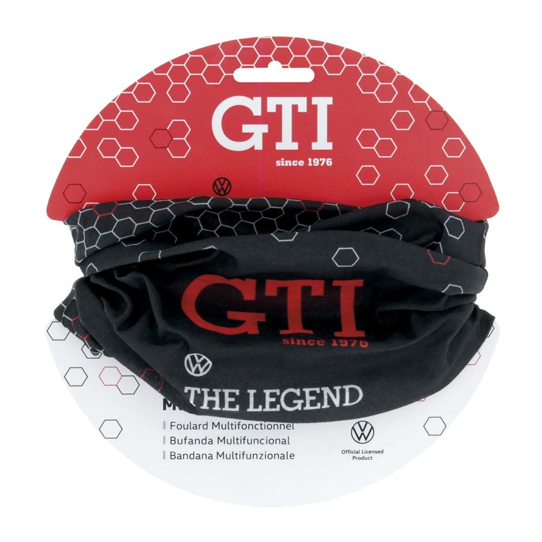 Brisa VW Collection - Volkswagen Unisex Tubo Bufanda Bandana Pañuelo Multifuncional Boca y Nariz Protección T1 Bulli Bus, Escarabajo, GTI