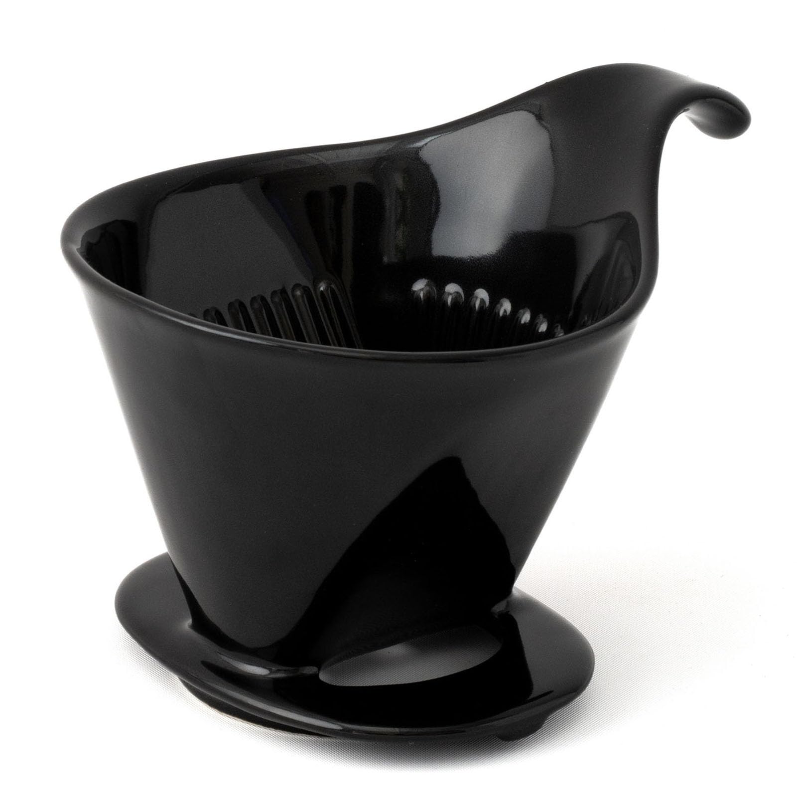 Zero Japan - Bee House Pour Over Coffee Dripper - Lead-Free & Cadmium-Free Ceramic Coffee Maker with Elegant Peek Hole, Drip Cone Brewer Coffee Gifts, Brewing Accessories - Black, Standard Size