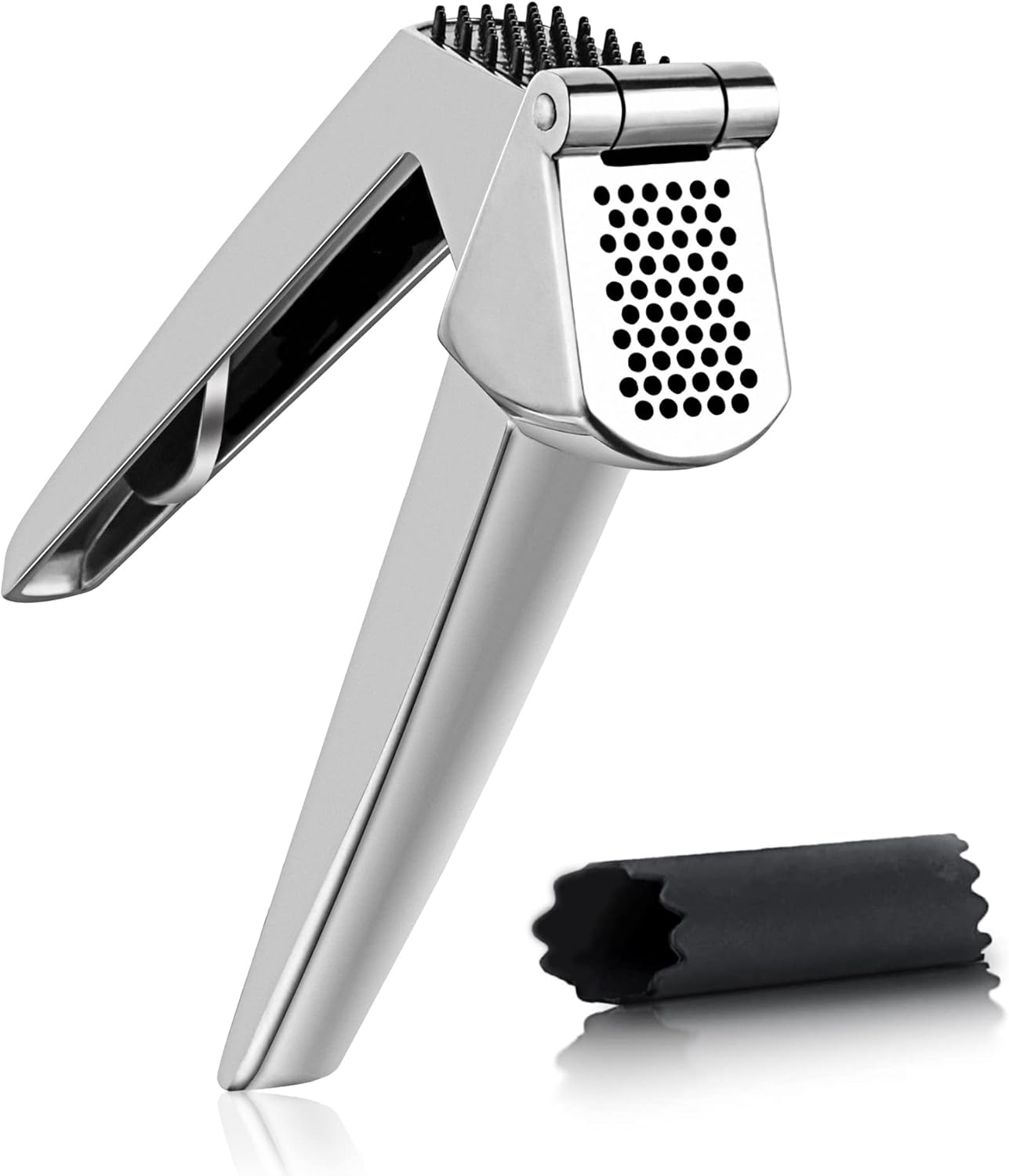 KITEXPERT Garlic Press, Premium Garlic Mincer with Ergonomic Grip Handle, Full zinc alloy Professional Garlic Presser Crusher, Sturdy Ginger Press for Nuts & Seeds, Easy to Clean and Dishwasher Safe Thumbnail