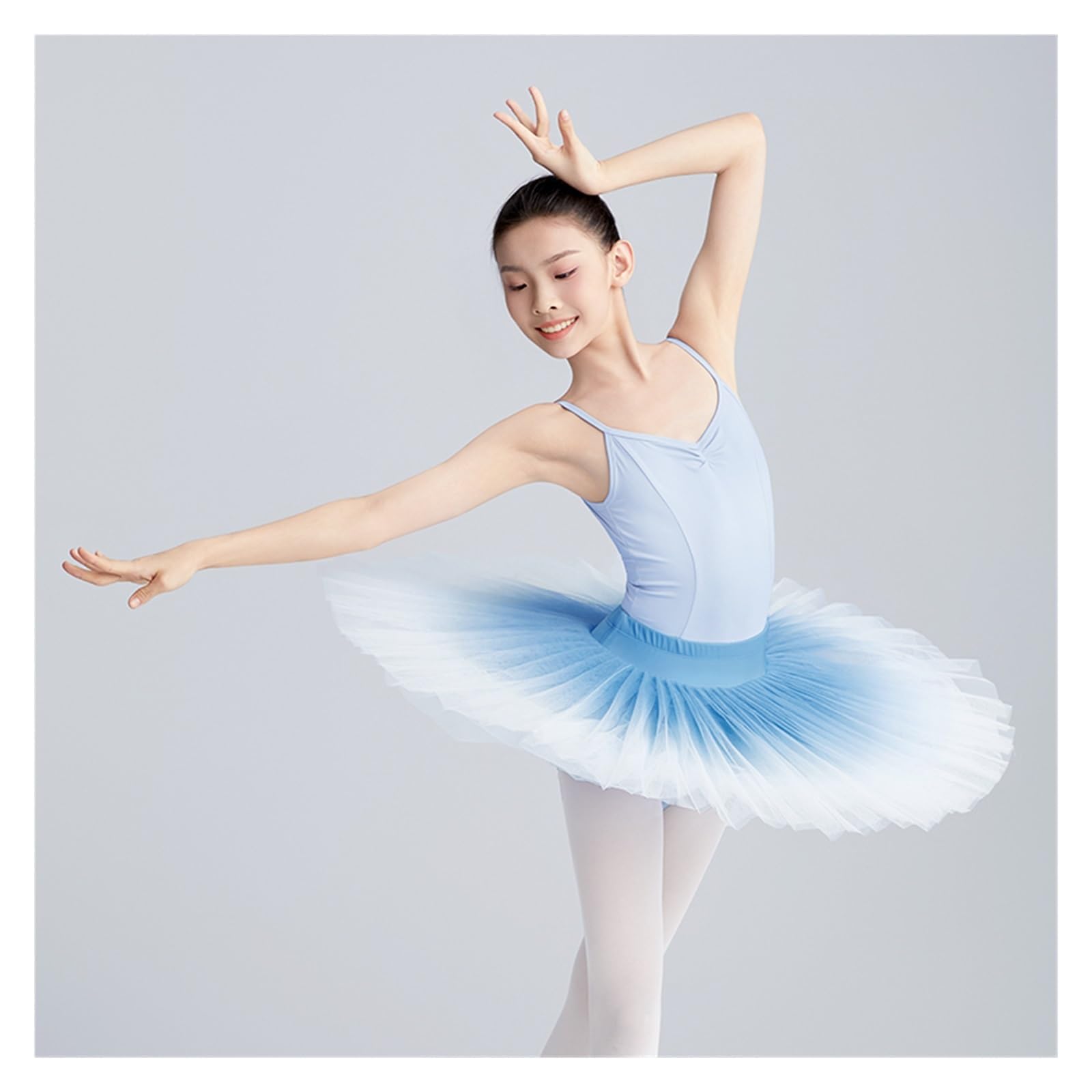 Tutú de ballet para niñas, falda de práctica de danza, vestido de baile degradado, Morado (, S
