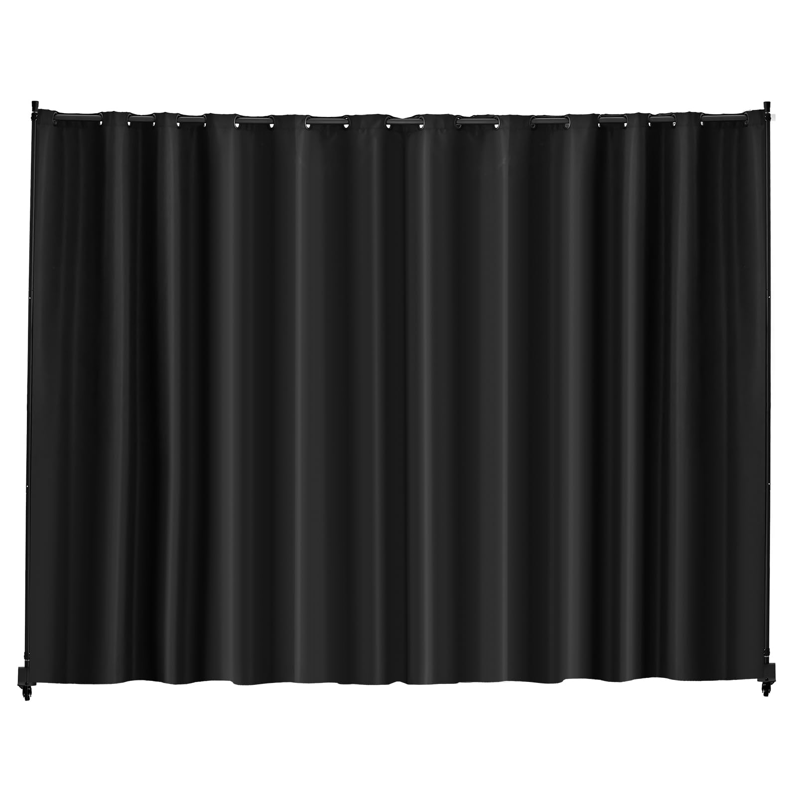 VEVOR Cloison de séparation en Tissu, séparateur de pièce Portable avec roulettes, paravent de confidentialité autoportant intérieur pour Bureau, Chambre, Salle à Manger, Maison, 308,5x245,5 cm, Noir