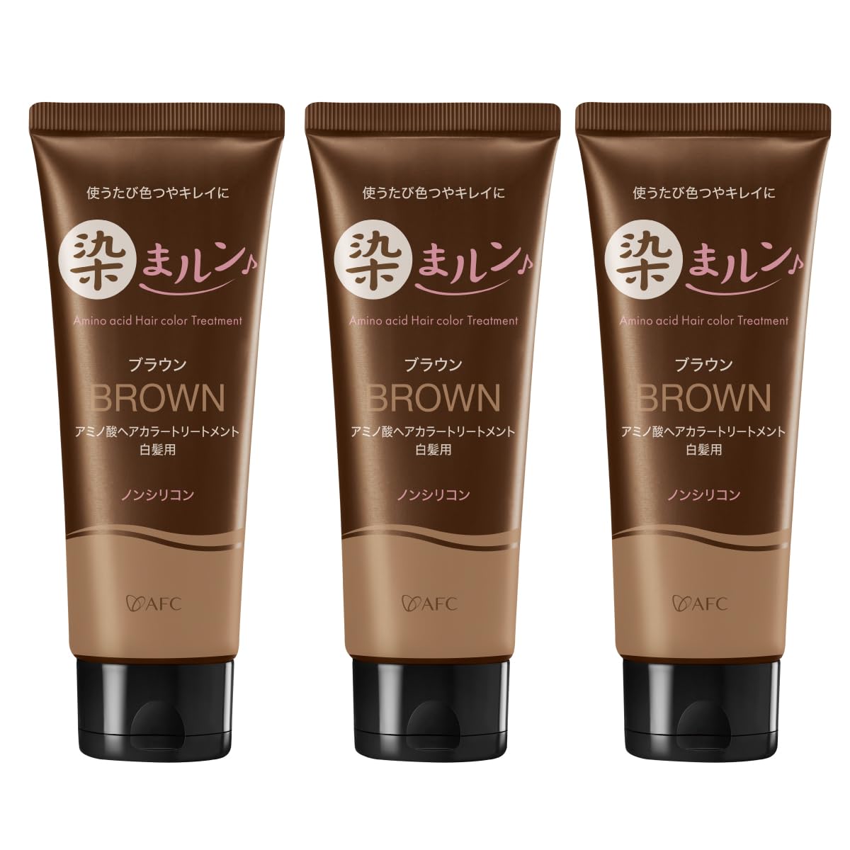 DRC ヘアカラートリートメント ブラウン 200g✖️3本 Amazon | (AFC) ヘアカラー トリートメント 染まルン 220g 3本