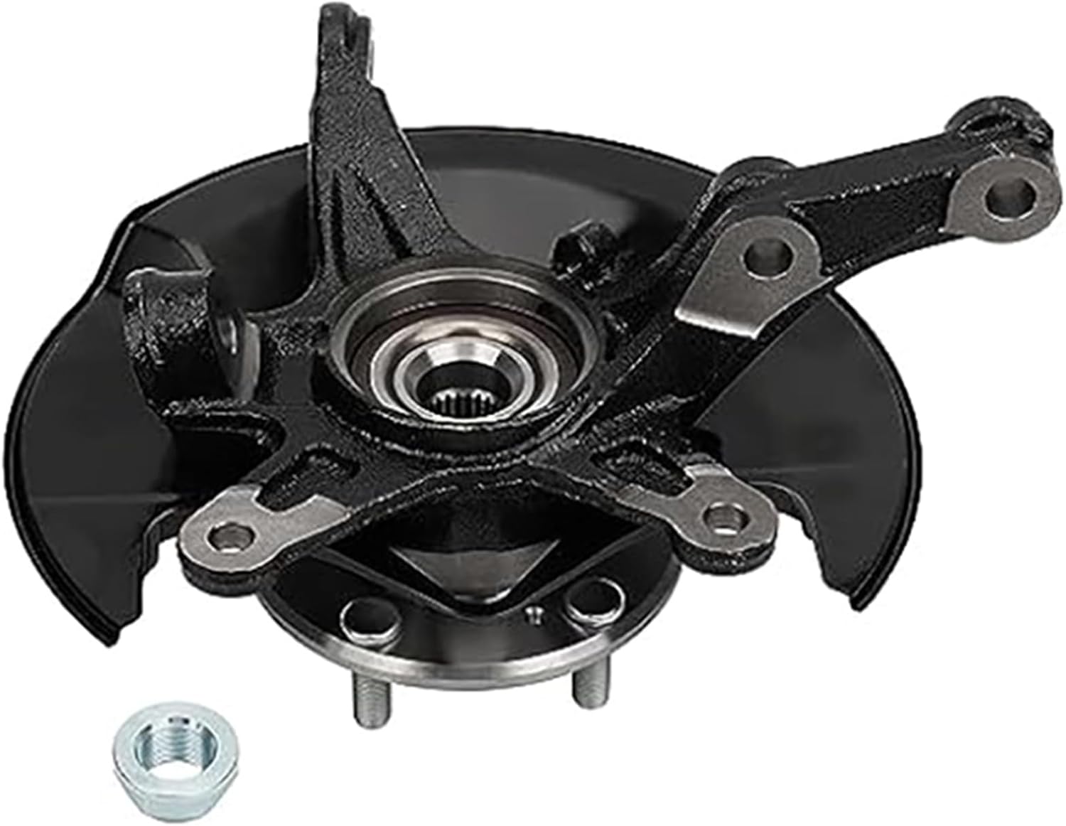 Front Left Driver Side Steering Knuckle & Wheel Bearing Hub Assembly Fits 2006-2011 Honda Civic, (Without Si Model) 698-451，698451，44300SNA952, 44300TR0951