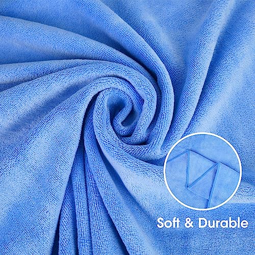 Image of JML Microfiber Bath Towels, 4 Pack, 30 inch x 60 inch, Blue