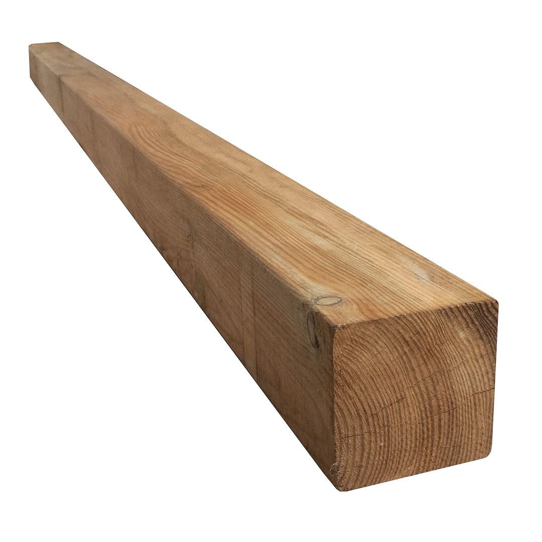 Snowdon Timber, Treated 4x4" Eased Edge Fence Post, 2 Pack, (H) 3.0m (W) 90mm, Timber Garden Fencing Posts