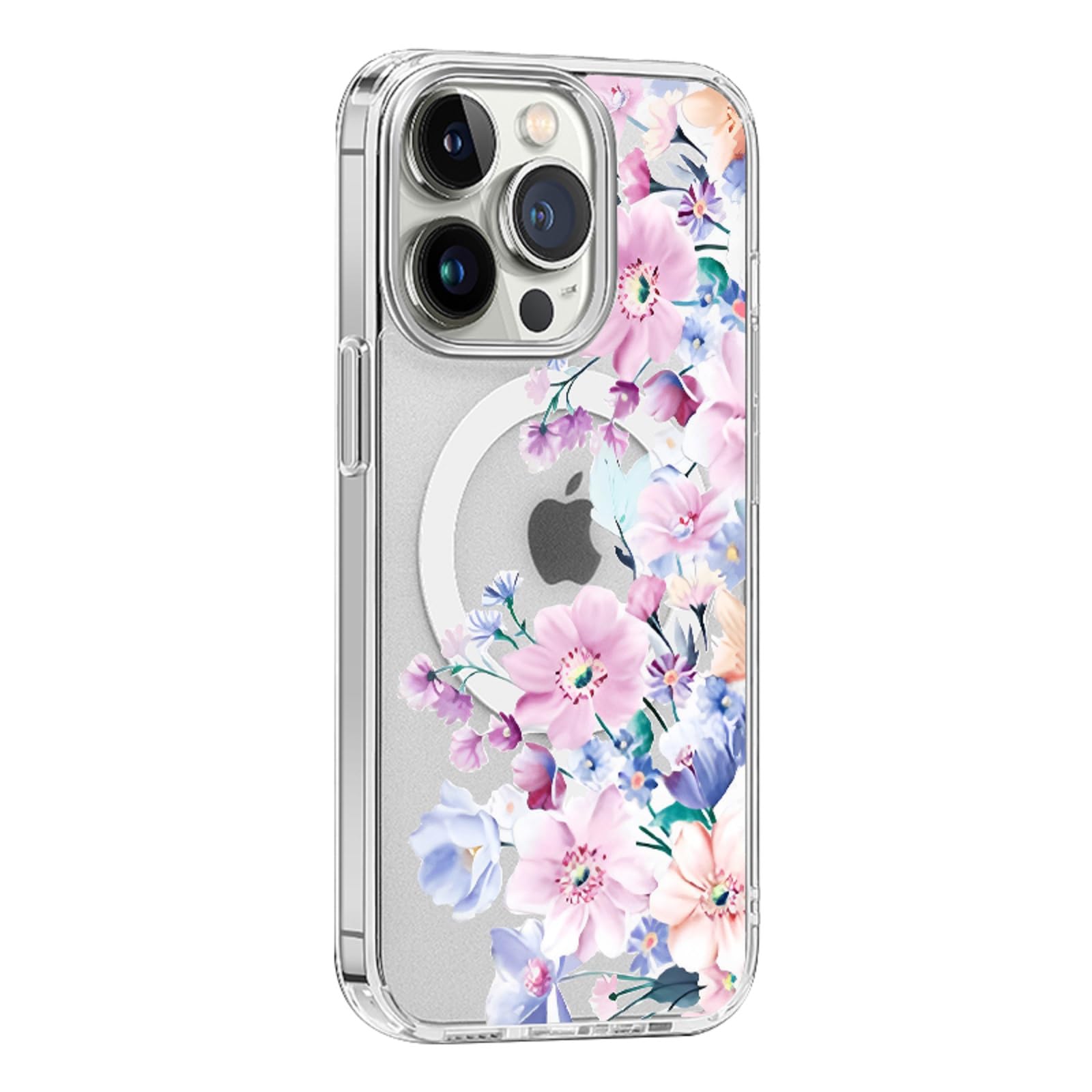 【サイズ:iPhone15(ClearBlack)_色:Flowers】CASE サイズ:iPhone15(ClearBlack)_色:Flowers】CASE Case for Apple
