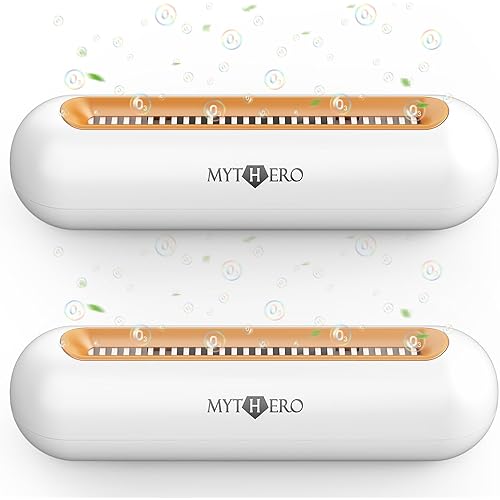 Chemical-Free Shoe Deodorizer for Sneaker, Boot, All Footwear, Rechargeable & Long-Lasting Shoe Freshener 2-Pack, Ozone Technology Shoe Odor Elimination, Durable Shoe Smell Remover