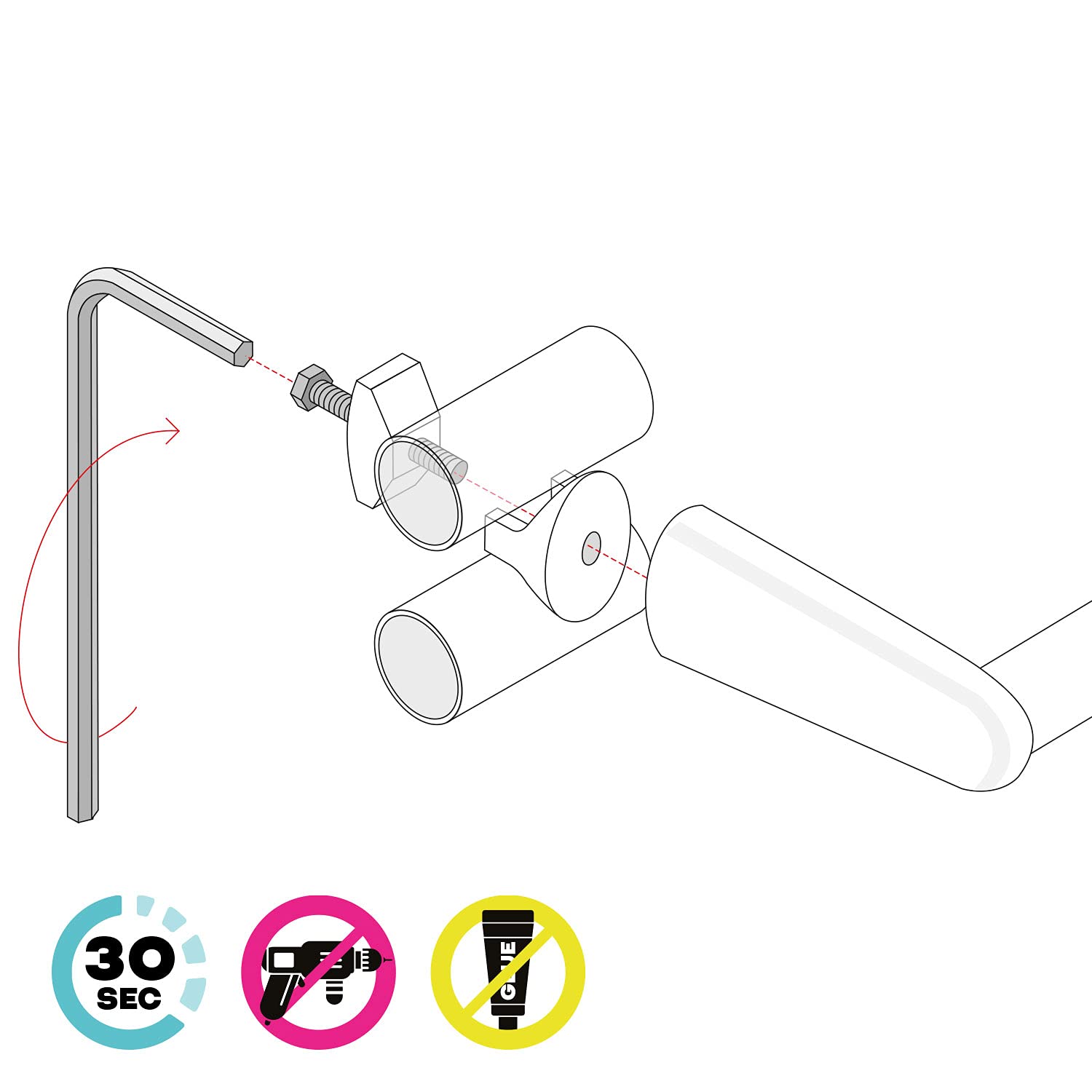 Porte-Serviettes Handy 30 Sans Perçage - Fixation Radiateur Sèche-Serviettes, Fabriqué En Italie - Blanc