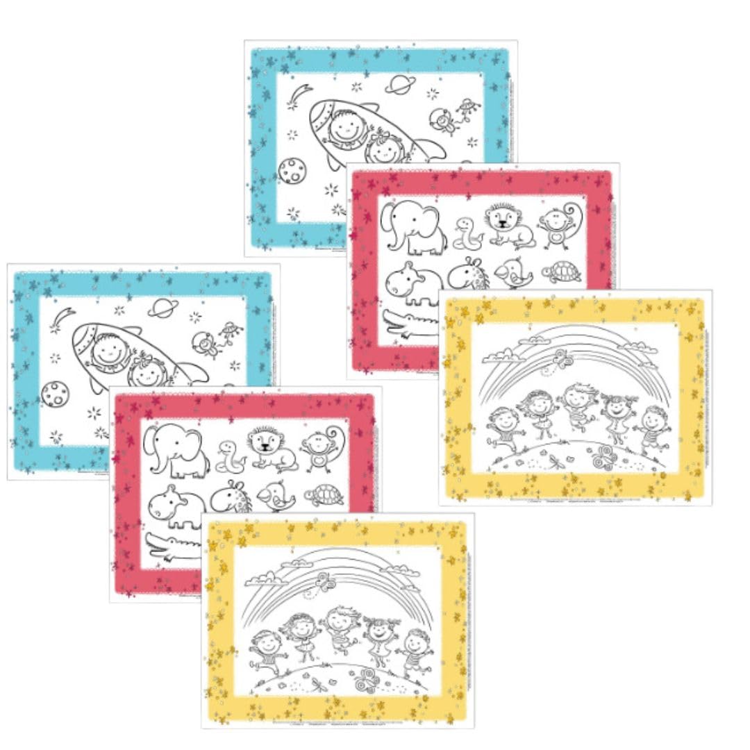 Healthy Habits Disposable ColorMe Placemats, 48 Pack