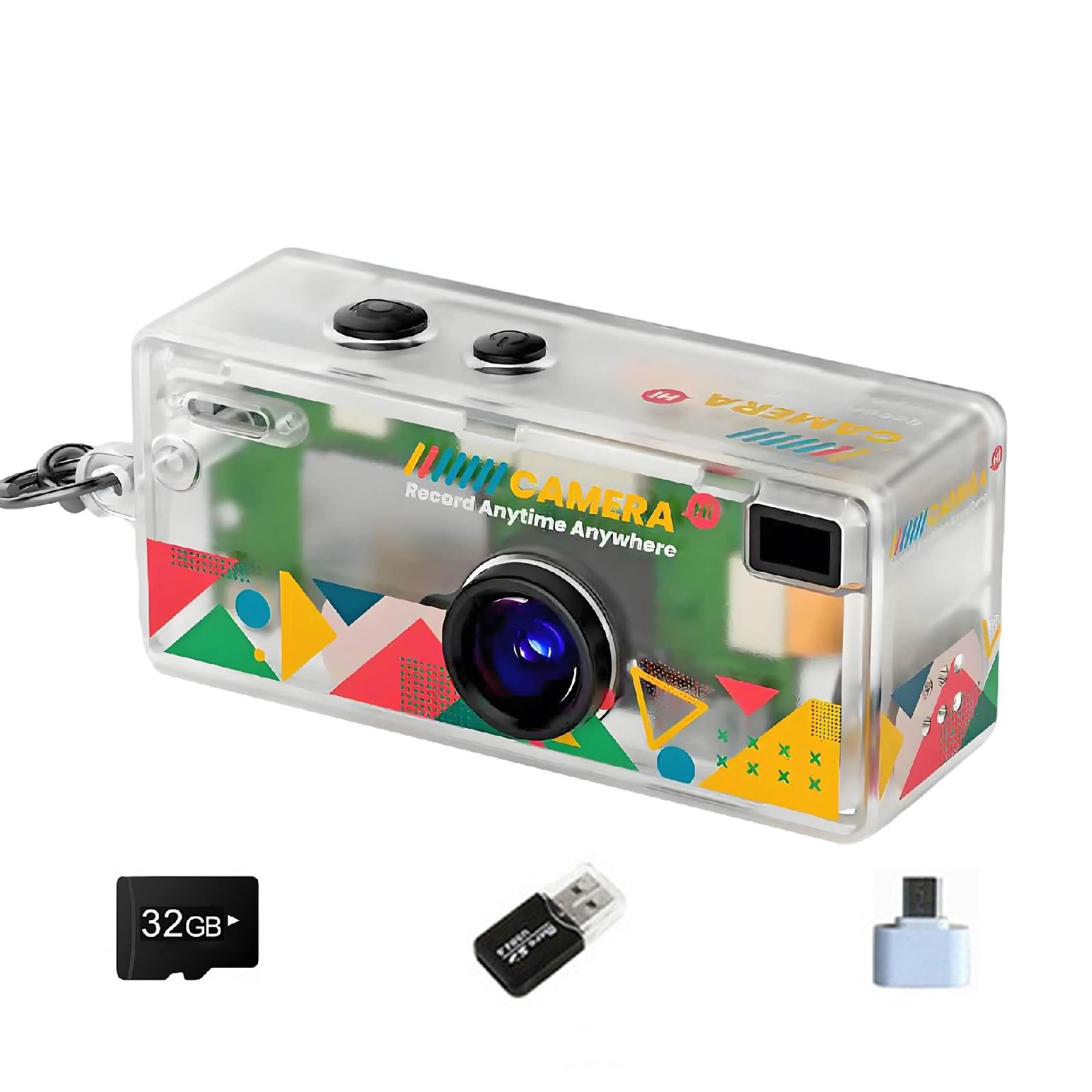 G6 Mini Thumb Camera, Portable Keychain Pocket Camera with 32GB TF Card, Wearable Photography Pendant with Type-C Adapter, Tiny Digital Gadget for Instant Phone Uploads (Transparent)-picture-30